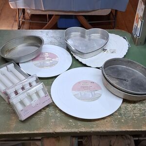 Bundle Cake separator plates, pillars, pans  for Weddings, & special events